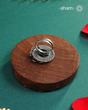 Noori Two Tone Cow Silver Ring