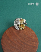 Noori Two Tone Cow Silver Ring