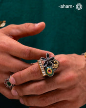 Noori Two Tone Peacock Silver Ring