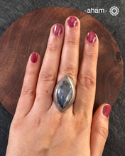 Ira ring crafted in 92.5 silver with statement Labradorite Stone.
