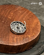 Large statement Silver Wired Nosepin for pierced noses.