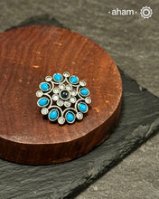 Large statement Silver Wired Nosepin for pierced noses.