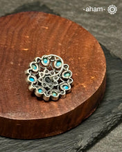 Large statement Silver Wired Nosepin for pierced noses.