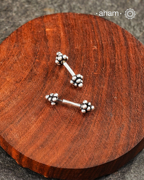 Plain Silver Bugadi (Pair)
