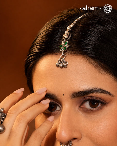 Beautiful Maang tikka made by putting togther some vintage pieces together.