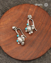Turquoise Silver Clipon Bugadi