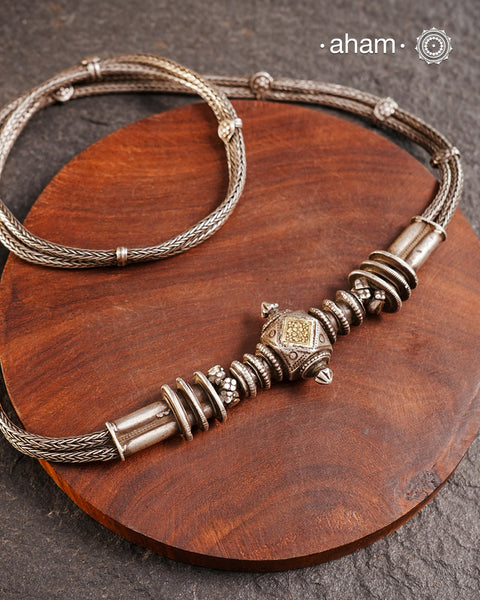 Vintage Tribal Silver waist belt from Karnataka.Can also be worn as a neckpiece