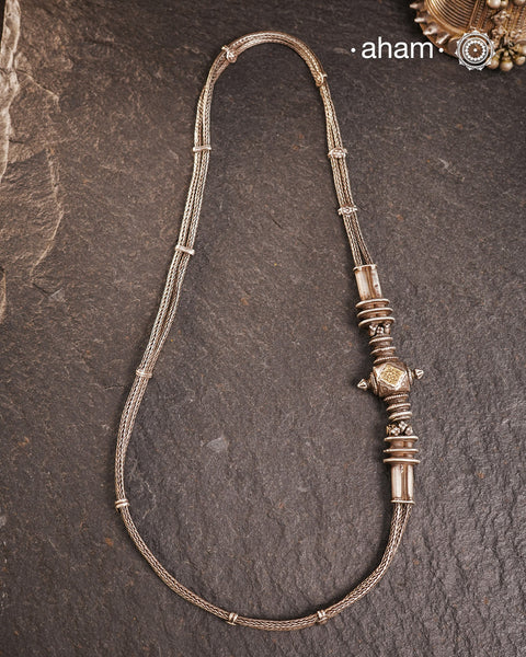 Vintage Tribal Silver waist belt from Karnataka.Can also be worn as a neckpiece