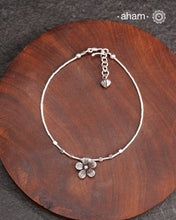 A.M P.M Charm Silver Anklets