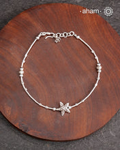 A.M P.M Charm Silver Anklets