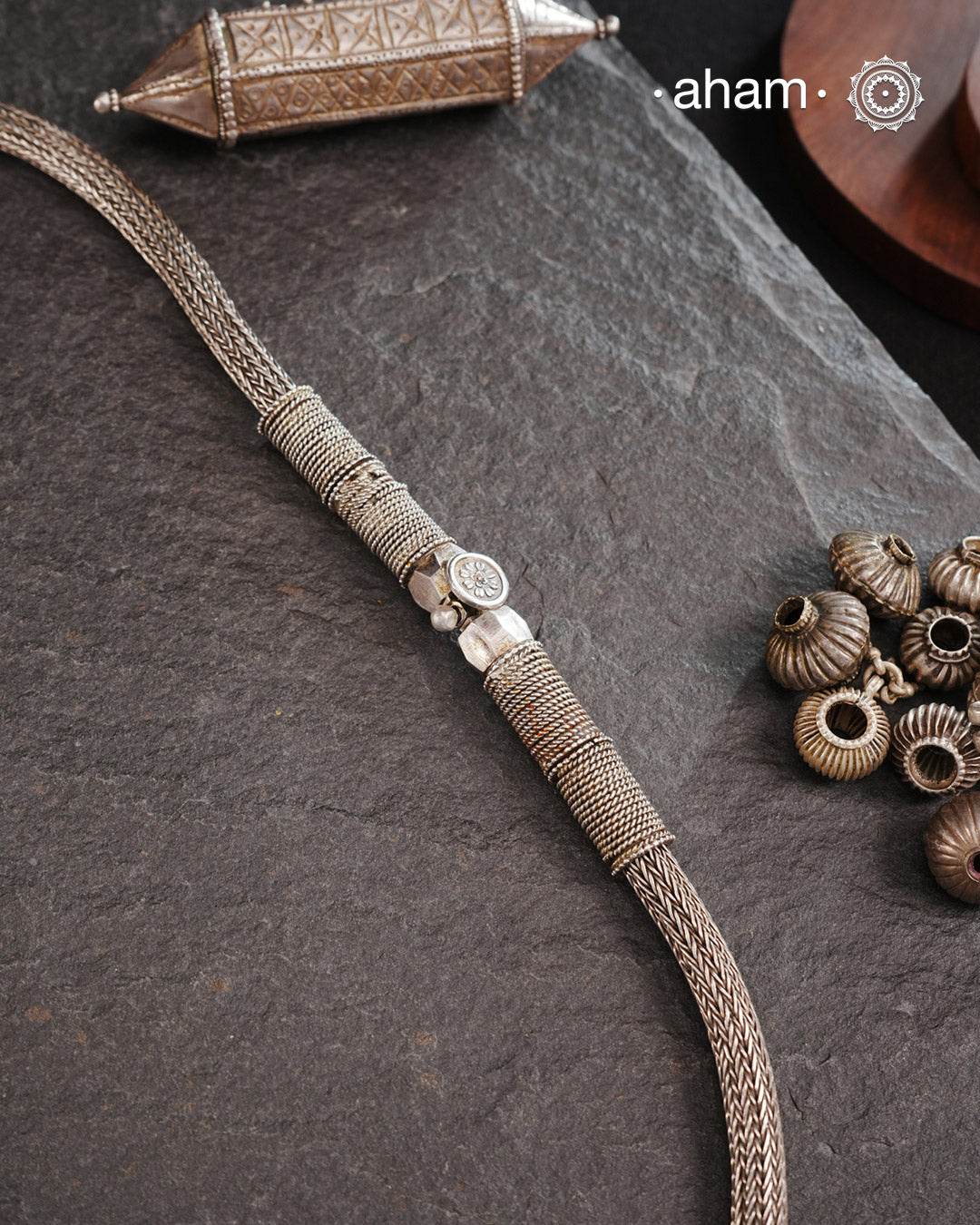 Vintage Silver Waist Belt (35 inches) – aham jewellery  display picture 1