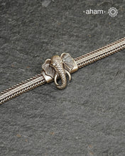 Men's bracelet with elephant motif, handcrafted in 92.5 sterling silver.