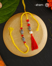 Silver Rakhi and Lumba Set