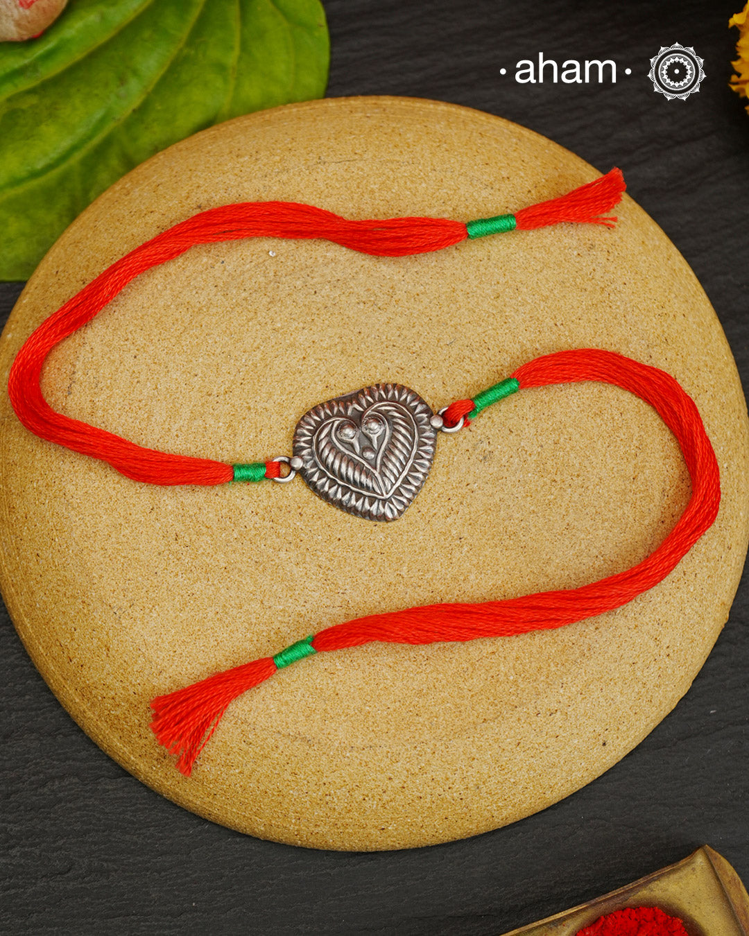 Silver Heart Rakhi