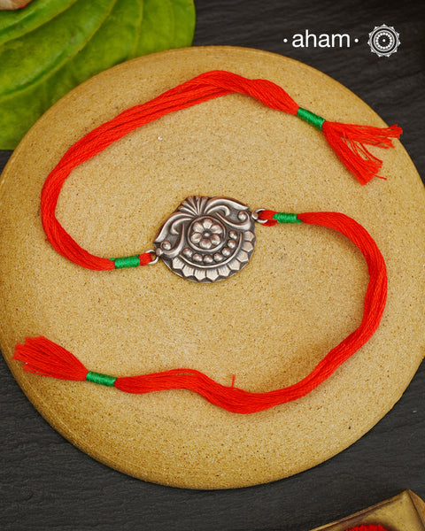Silver Flower Rakhi
