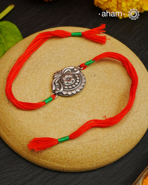 Silver Flower Rakhi