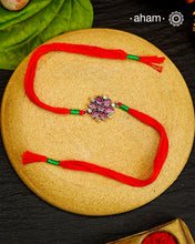 Zircon Flower Silver Rakhi