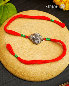 Nakshi Peacock Silver Rakhi
