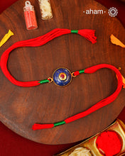 Lapiz Gold Polish Silver Rakhi