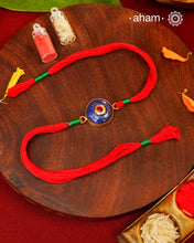Lapiz Gold Polish Silver Rakhi