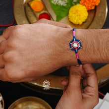 Kundan Pink Silver Rakhi