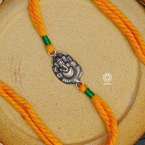 Ganesha Silver Rakhi