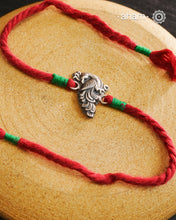 Peacock Silver Rakhi And Lumba Set