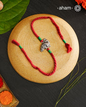 Peacock Silver Rakhi And Lumba Set