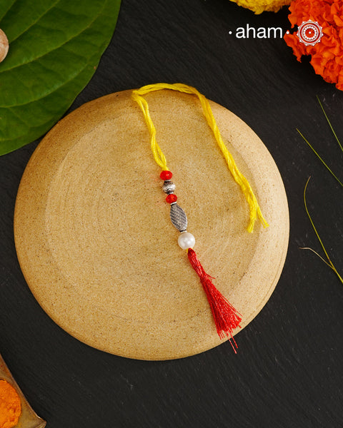 Silver Bead Lumba - Bhabhi Rakhi