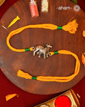 Statement Cow Silver Rakhi