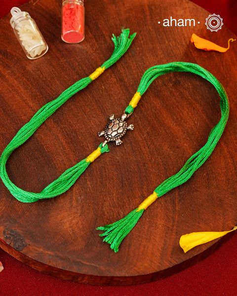 Tortoise Silver Rakhi