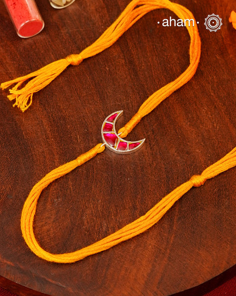 Kundan Chand Silver Rakhi
