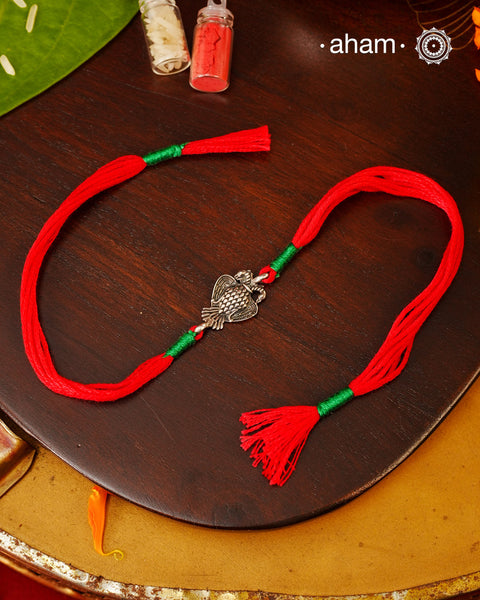 Gandaberunda Silver Rakhi