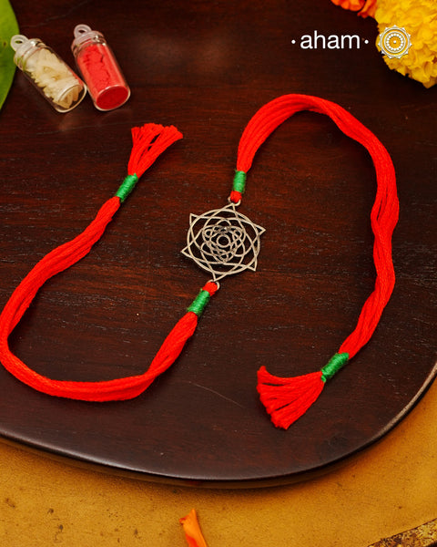 Mandala Silver Rakhi