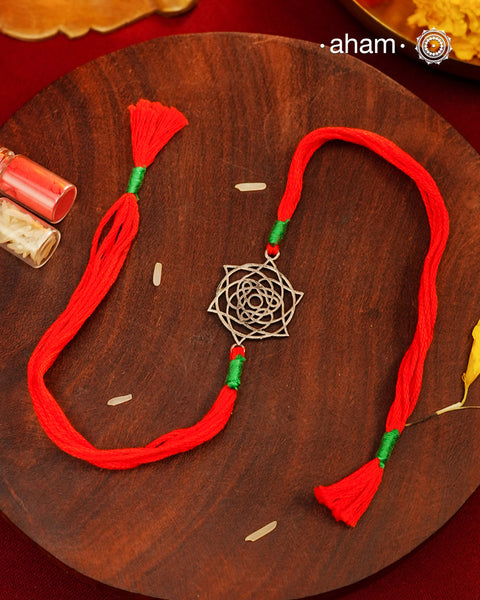 Mandala Silver Rakhi
