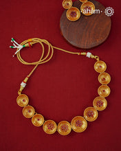 Gold Polish Silver Neckpiece & Earrings Set