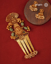 Laxmiji Gold Polish Silver Pendant & Earring Set