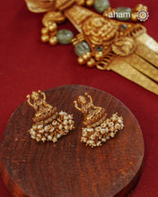 Laxmiji Gold Polish Silver Pendant & Earring Set