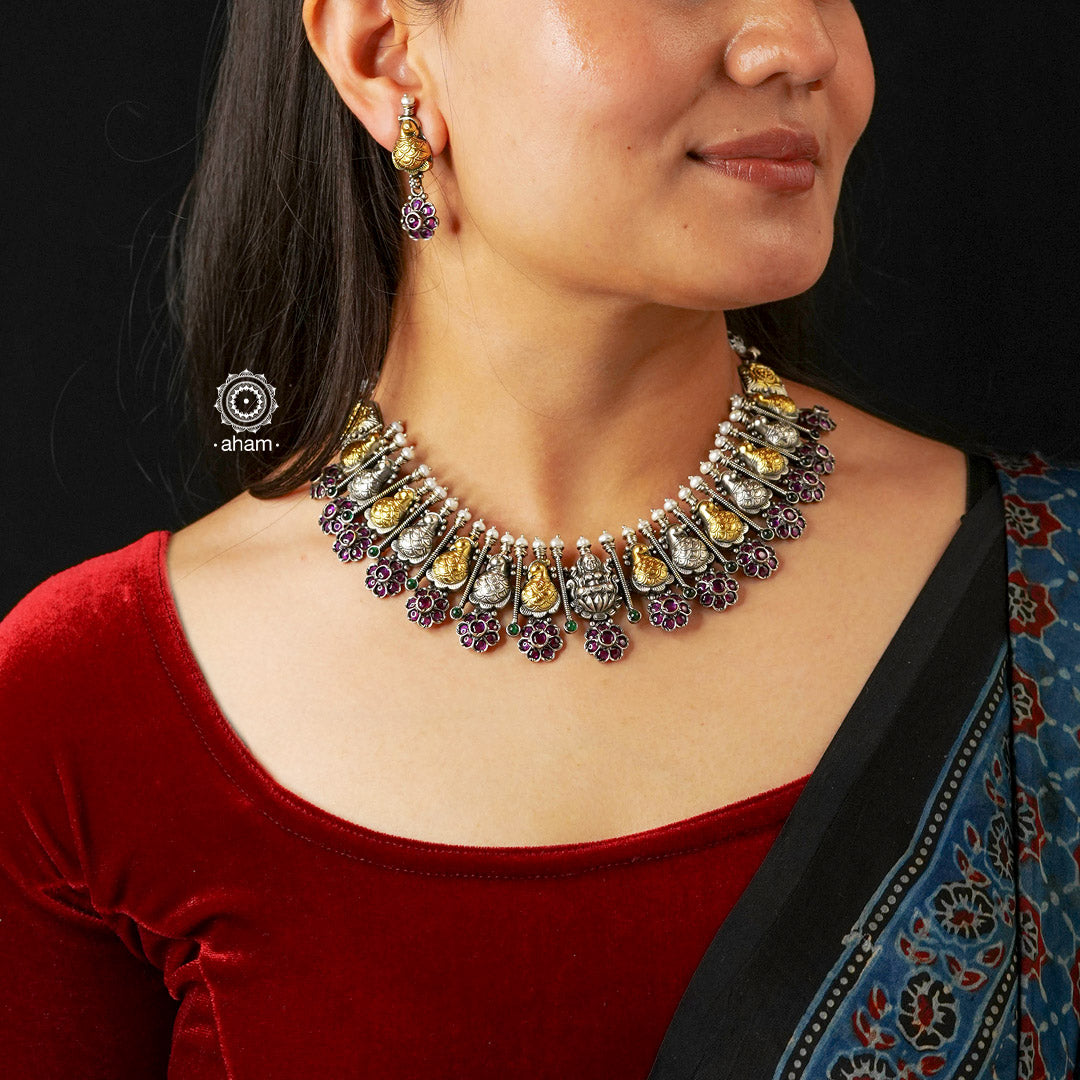 Noori Dual Tone Peacock Laxmi Set