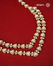 Moissanite Gold Polish Silver Neckpiece & Earrings Set