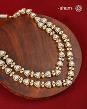 Moissanite Gold Polish Silver Neckpiece & Earrings Set
