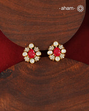 Moissanite Peacock Gold Polish Silver Pendant Earring Set