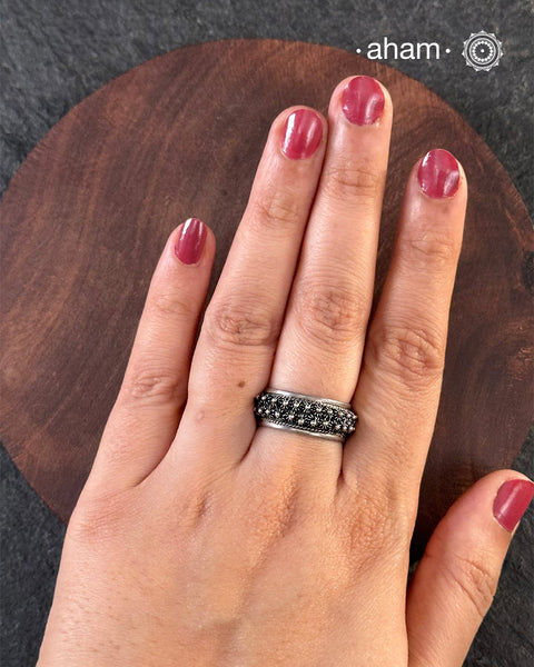 Handcrafted Ring Band in 92.5 sterling silver.