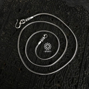 Fox chain in 92.5 Sterling Silver Opens at one end for ease of putting in the pendant.  