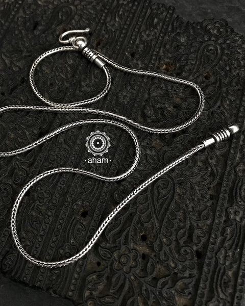 Fox chain in 92.5 Sterling Silver
Opens at one end for ease of putting in the pendant.