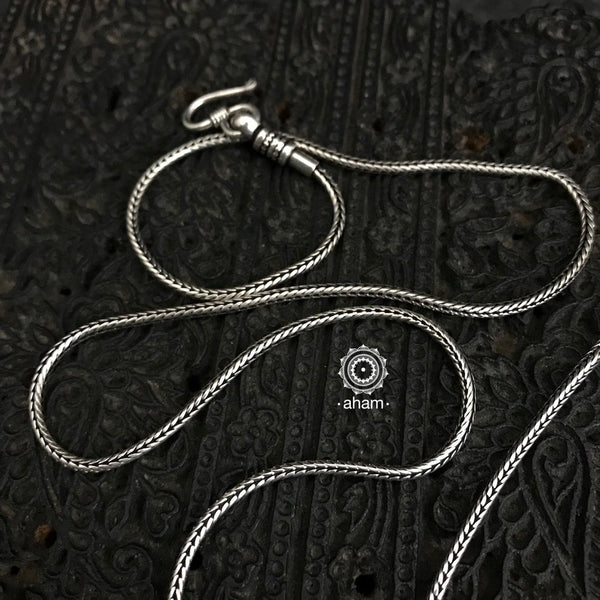 Fox chain in 92.5 Sterling Silver Opens at one end for ease of putting in the pendant.  