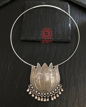 Everyday Wear Silver Pendant in 92.5 silver with Wire Hasli.  Easy to wear, looks great with Indian and Western outfits.  The Hasli is easily removable and can be used with any other pendant as well (Available on pre order)