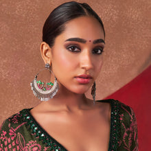 Over Sized Silver Peacock Hoops that are bound to make a statement.