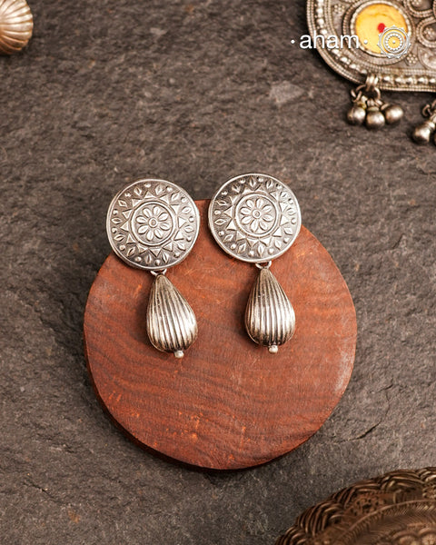 Mewad Earrings handcrafted in 92.5 sterling silver. An ode to the glorious state of Rajasthan. Light weight great as everyday and ethnic wear.
