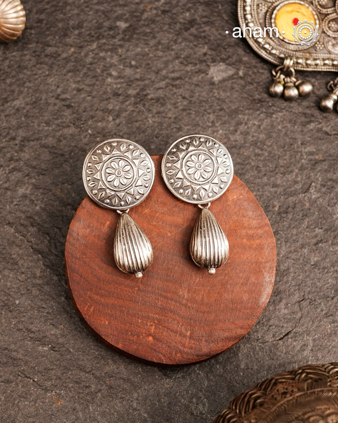 Mewad Earrings handcrafted in 92.5 sterling silver. An ode to the glorious state of Rajasthan. Light weight great as everyday and ethnic wear.